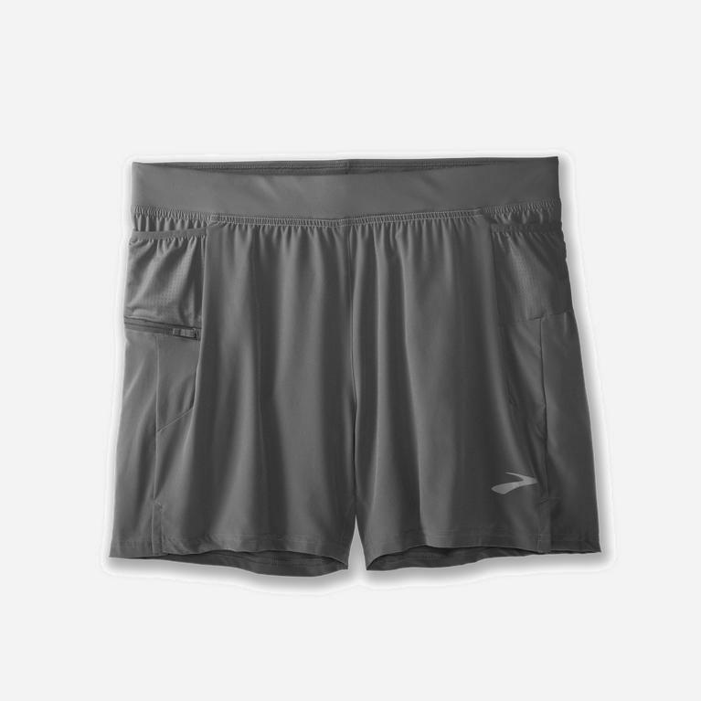 Brooks Sherpa 5 2-In-1 Mens Running Shorts Ireland Steel/grey (IRAP-61782)